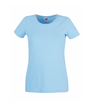 T-SHIRT DONNA ELASTICIZZATA GIROCOLLO MANICA CORTA blu cobalto